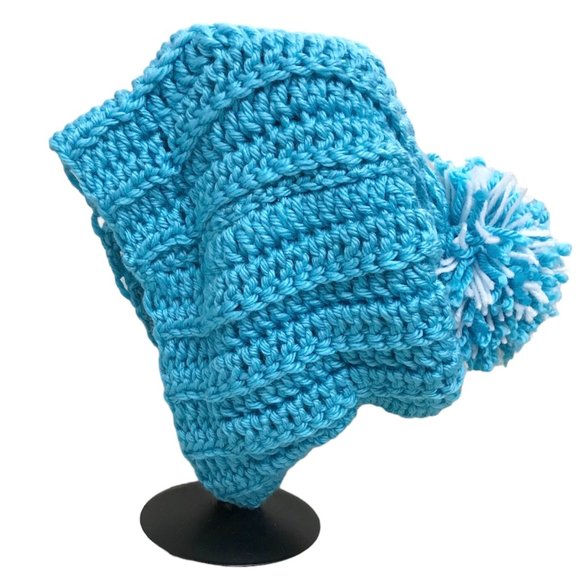 Beanie Chunky with Pom Pom Adult Size Crochet Brand New Handmade - Picture 2 of 6